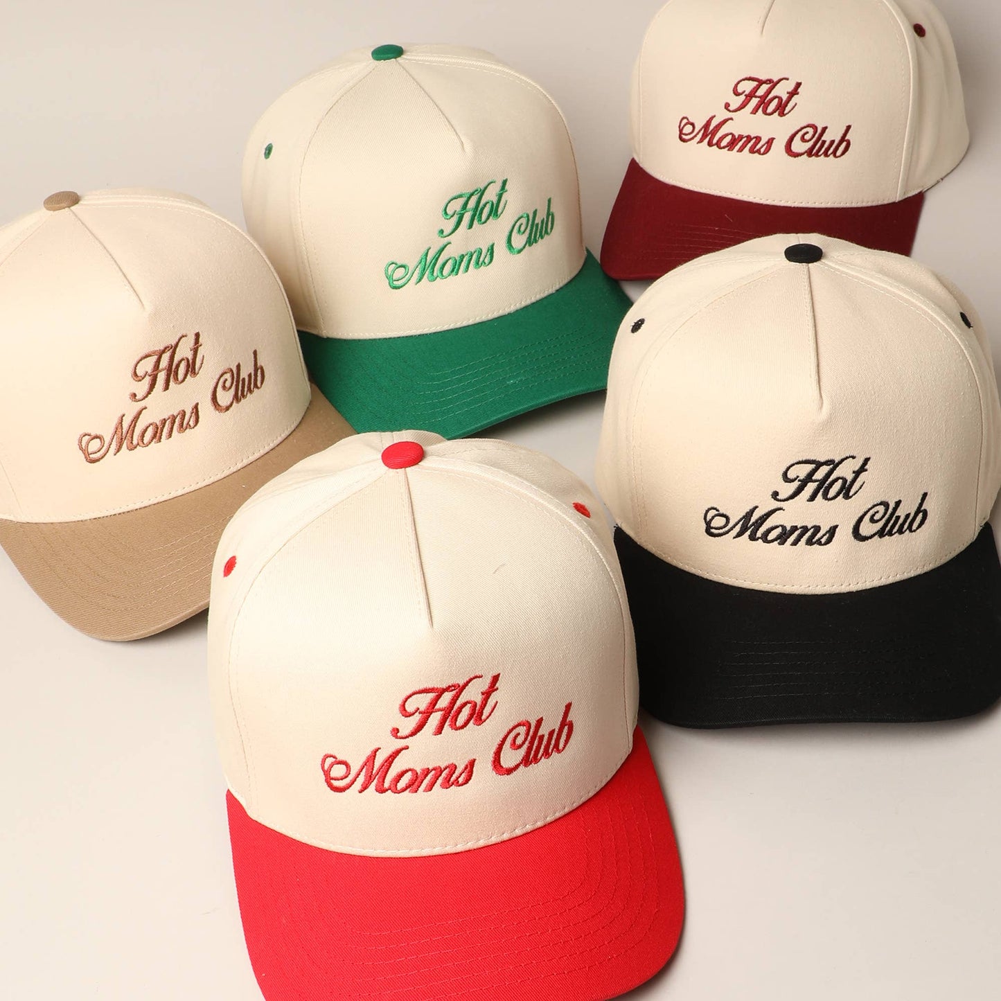 Hot Moms Club Trucker Baseball Cap in Red