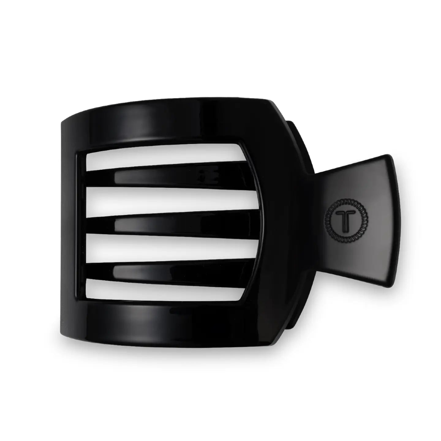 Square Flat Hair Clip | Large | Black