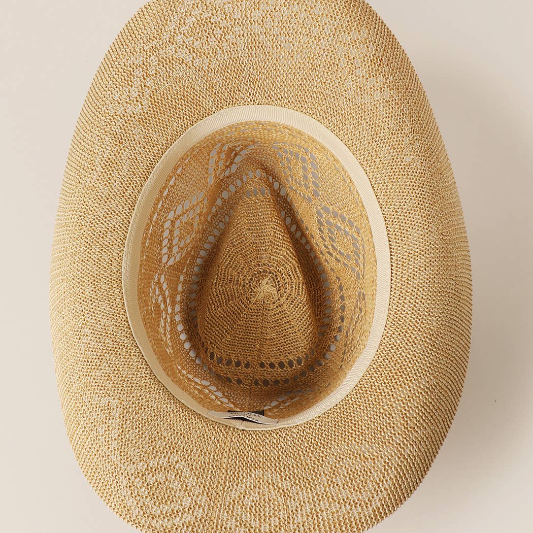 Eco-Friendly Straw Panama Adjustable Sun Light Brown