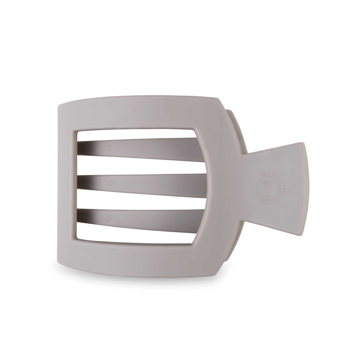 Silver Flames Large Square Flat Hair Clip
