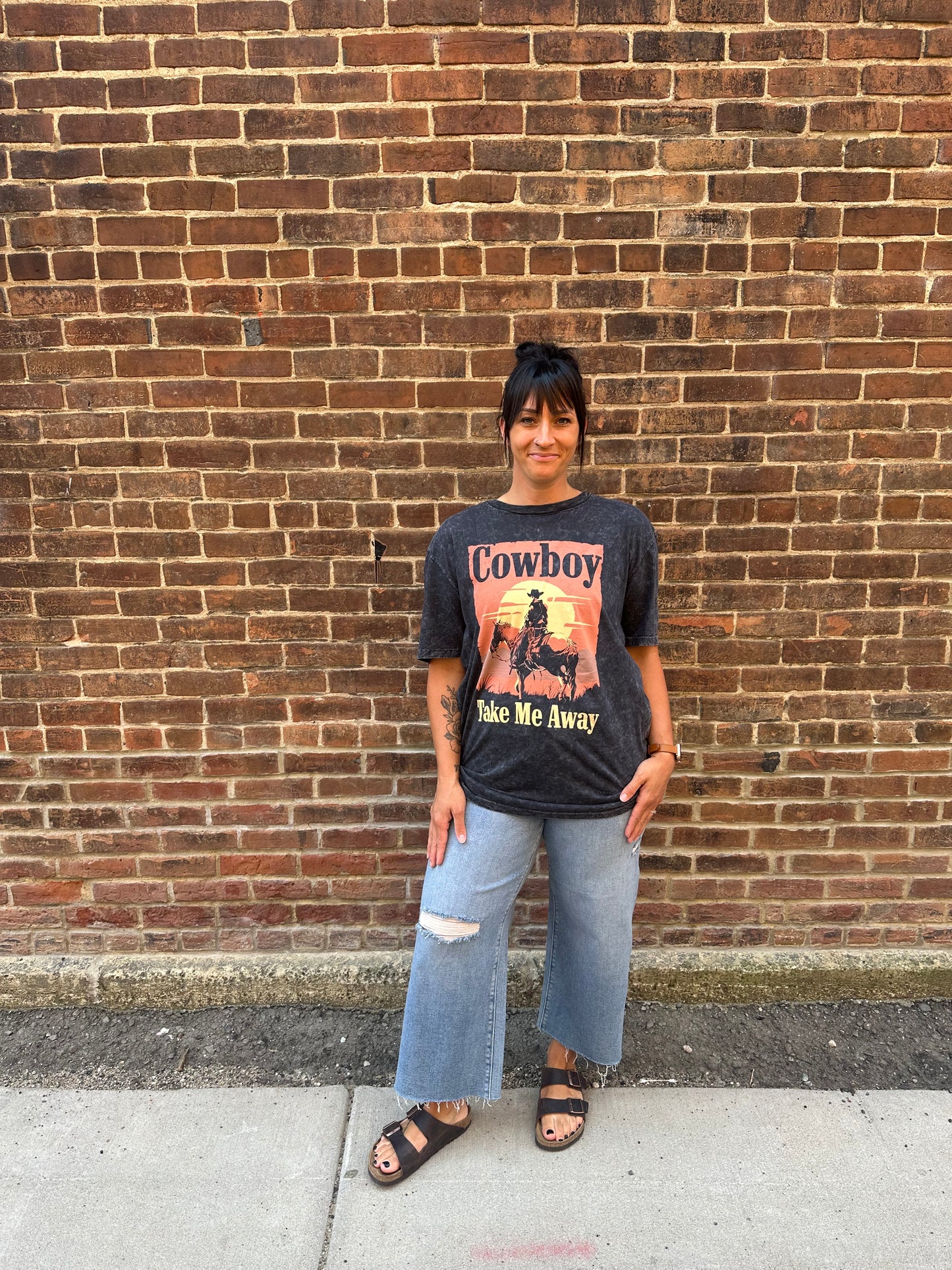 Cowboy Take Me Away Graphic Tee in Plus