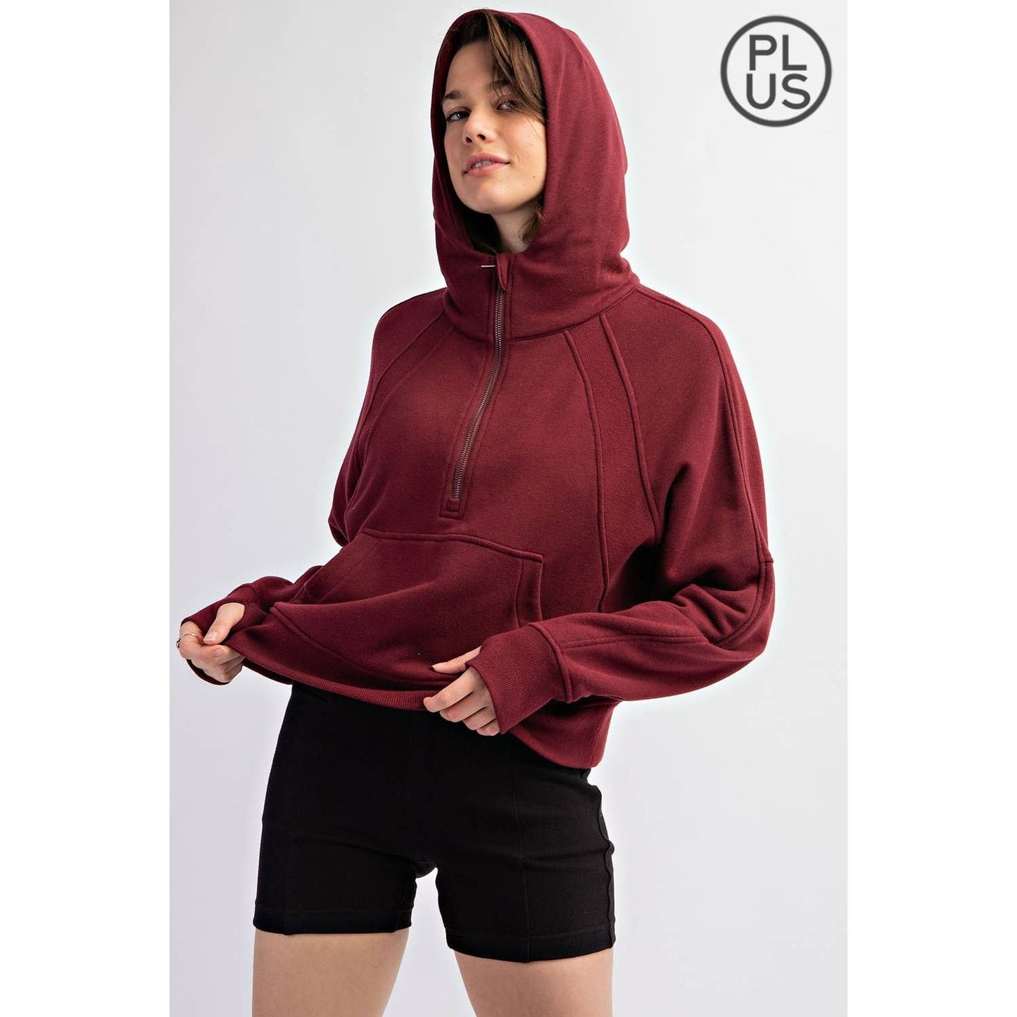 Drea Hoodie in Heather Grey in Plus