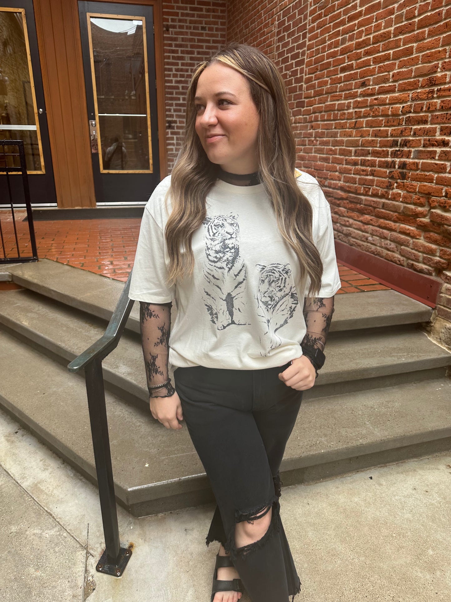 Samantha Lace Long Sleeve in Black
