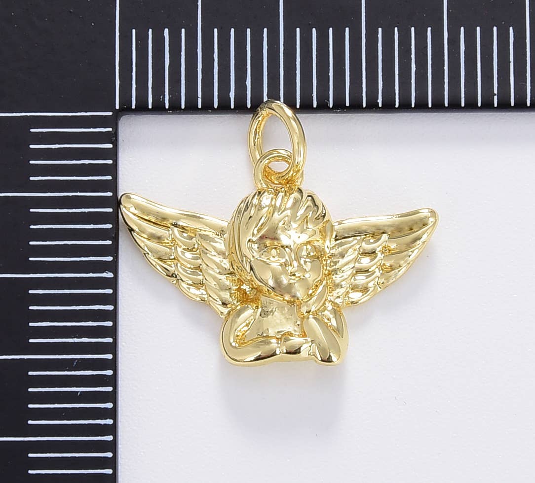 Gold Filled Guardian Angel Charm