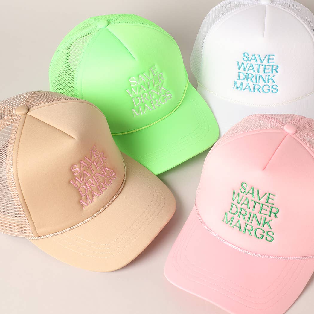 Save Water Drink Margs Embroidered in Pink