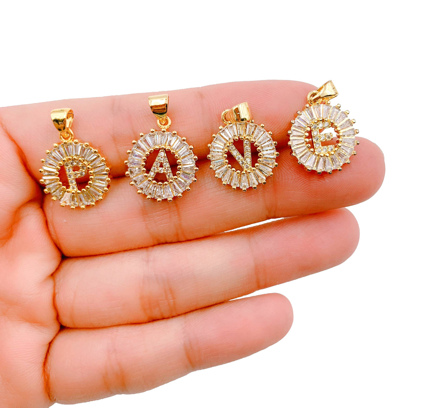 Gold Filled Initial Letter Charms in Gold