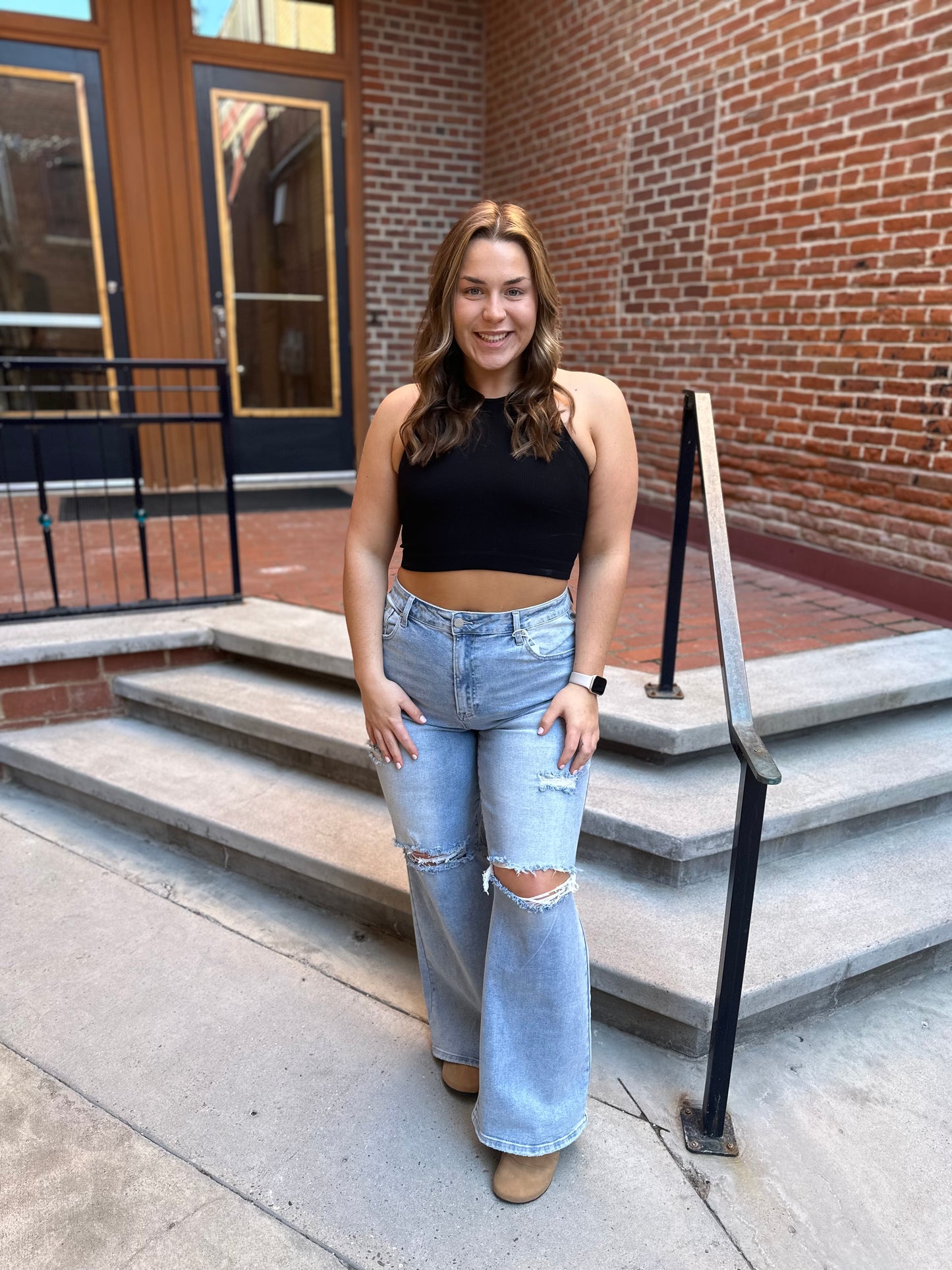 Maria Plus Size High Rise Wide Jeans