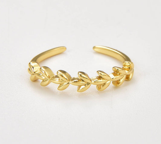 Gold Leaf Adjustable Ring