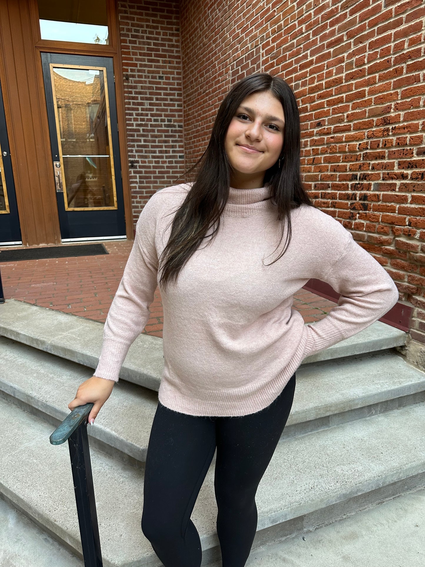 Marlee Tunic Sweater in Blush