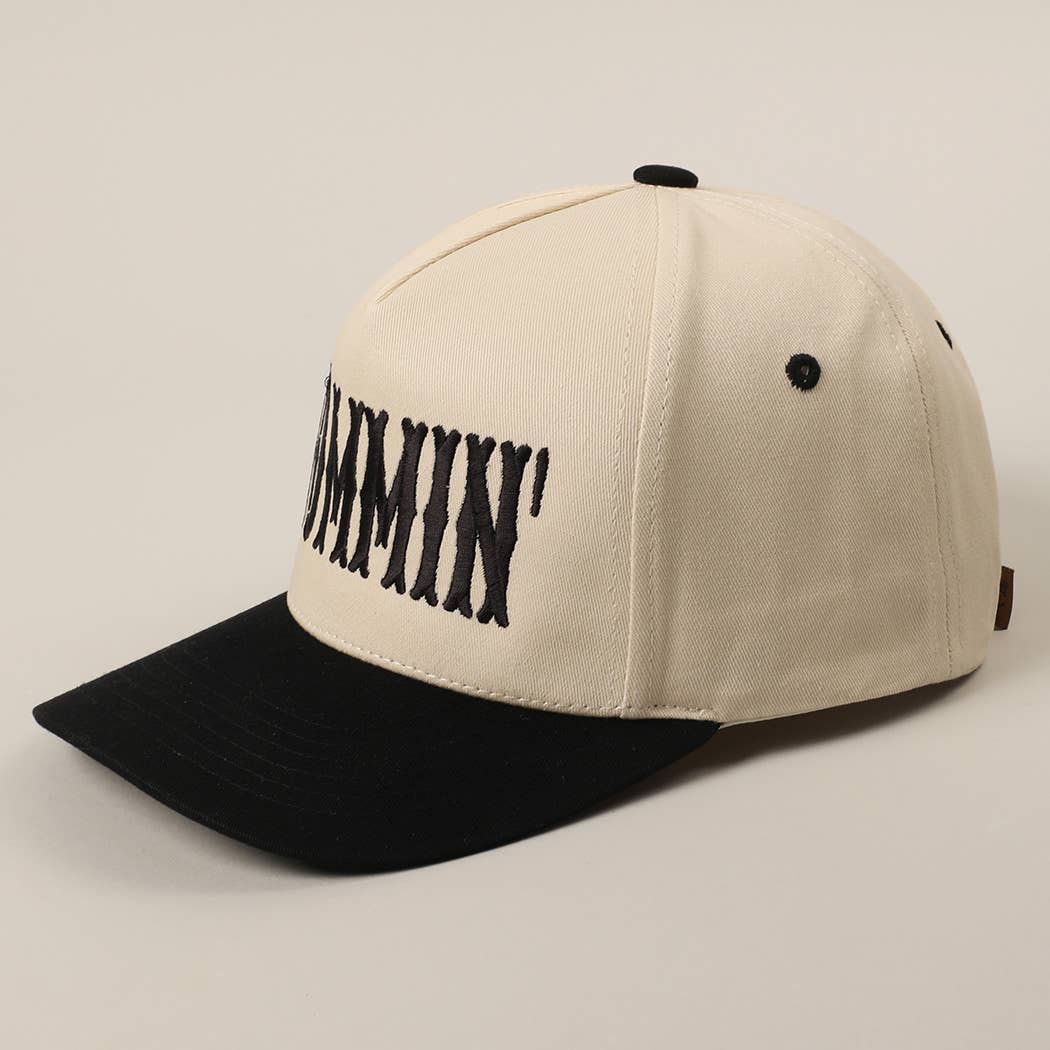 MOMMIN' Letter Embroidery in Black