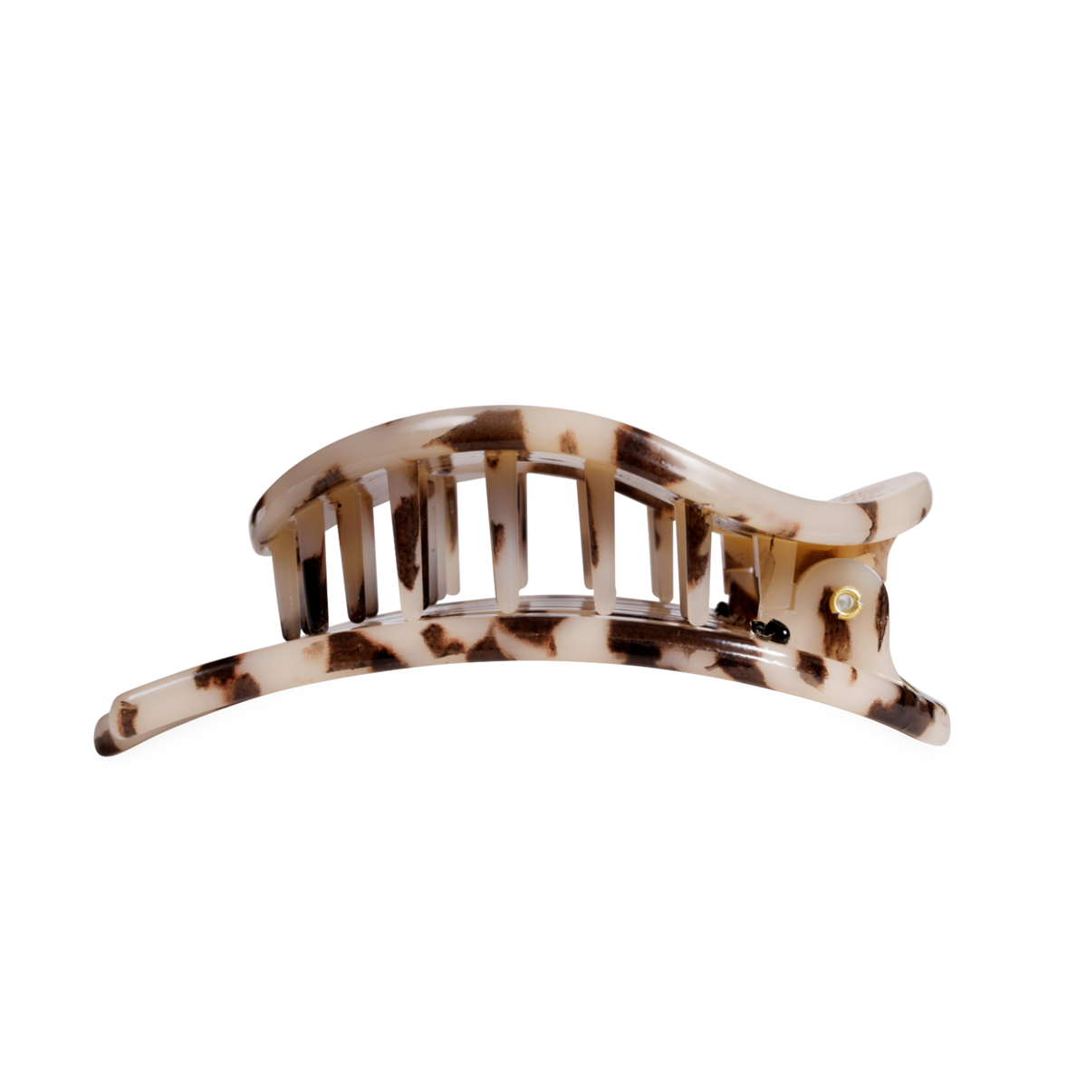 Large Blonde Tortoise Flat Circle Hair Clip