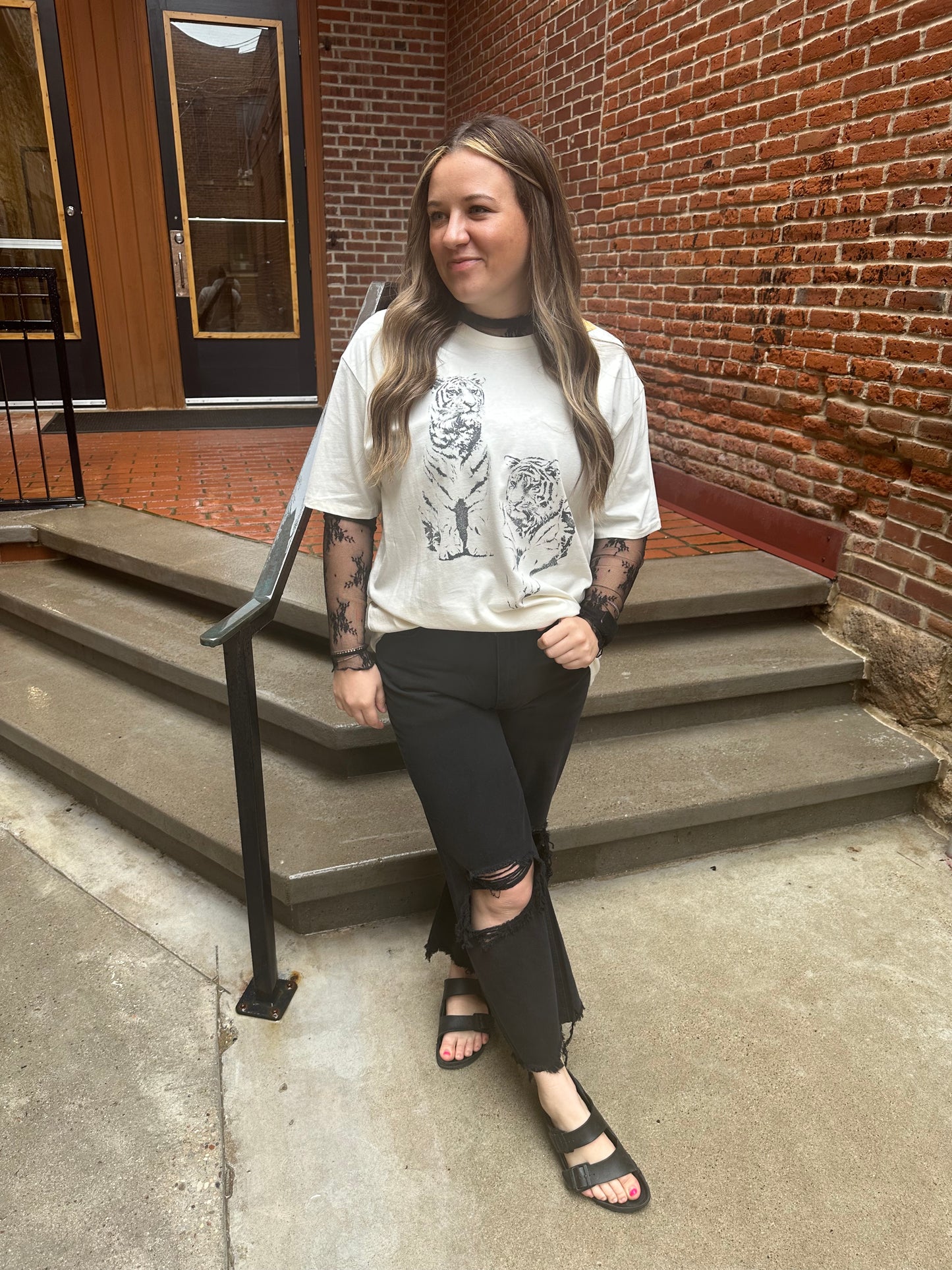 Samantha Lace Long Sleeve in Black