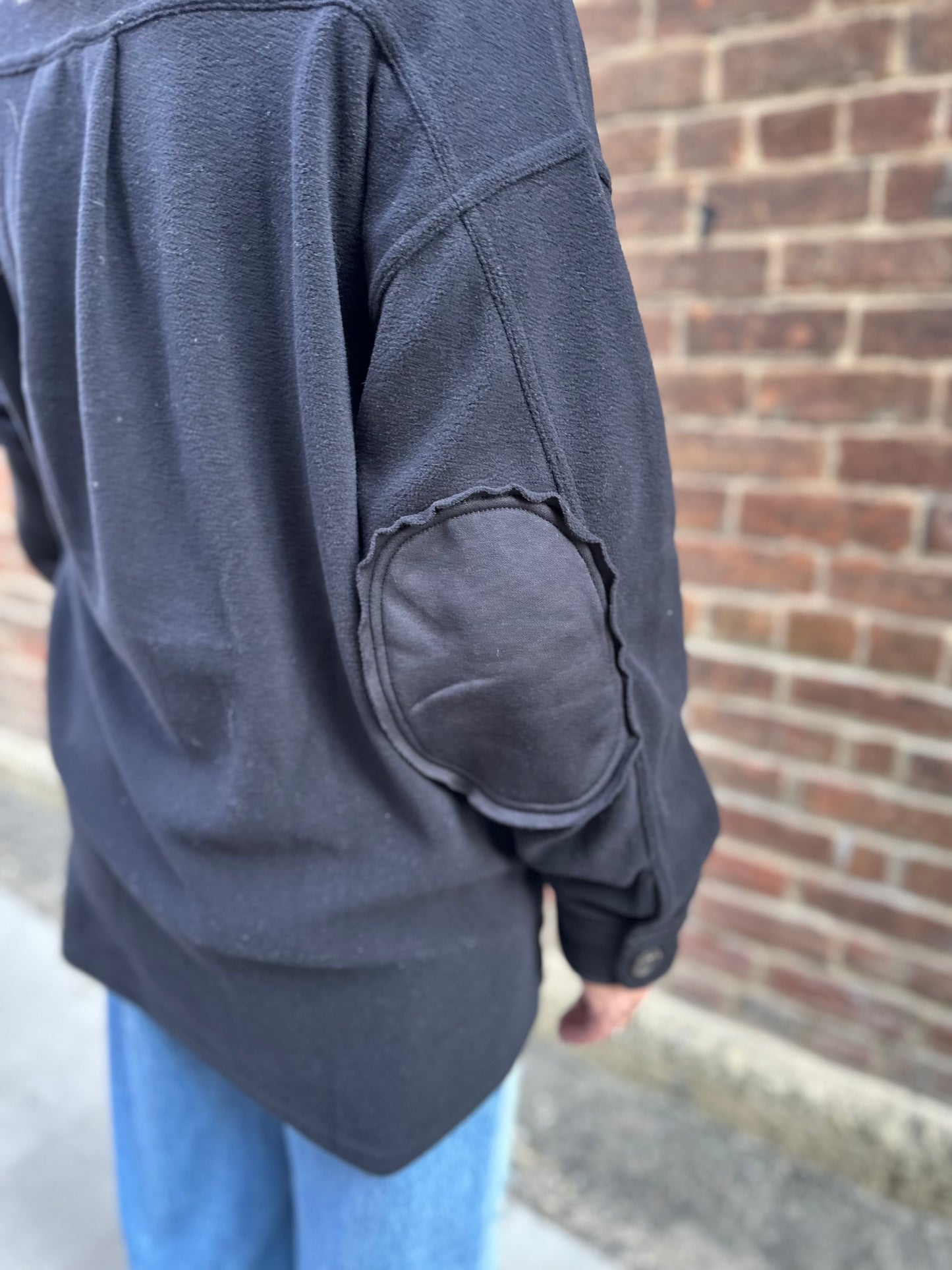 Addison Black Fleece Shacket