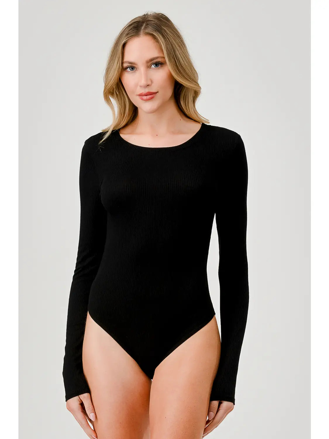 Marie Long Sleeve Bodysuit in Black