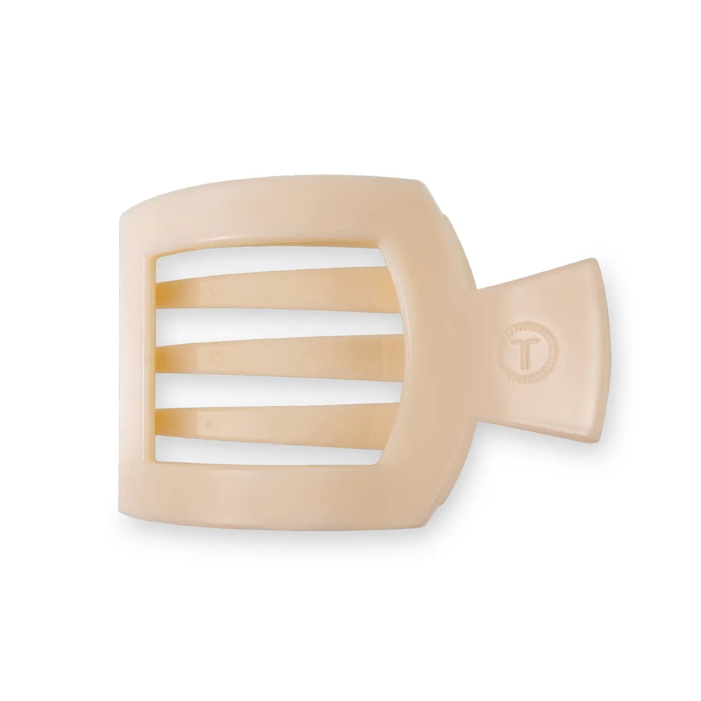 Square Flat Hair Clip | Large | Almond Beige