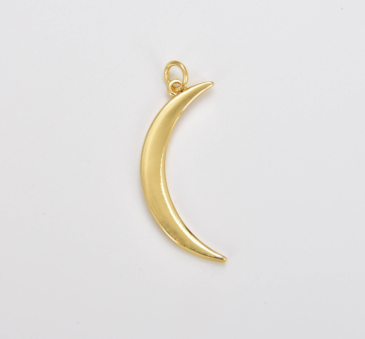 Crescent Moon Micro Pave in Gold