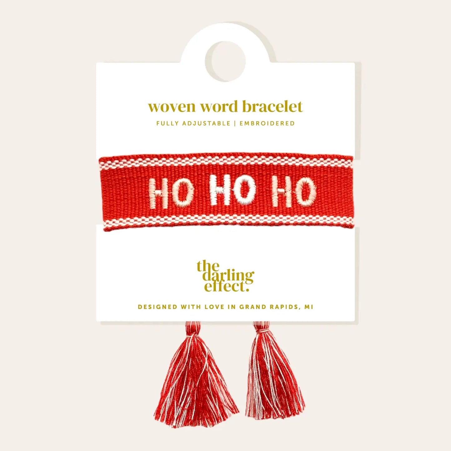 Ho Ho Ho Woven Bracelet