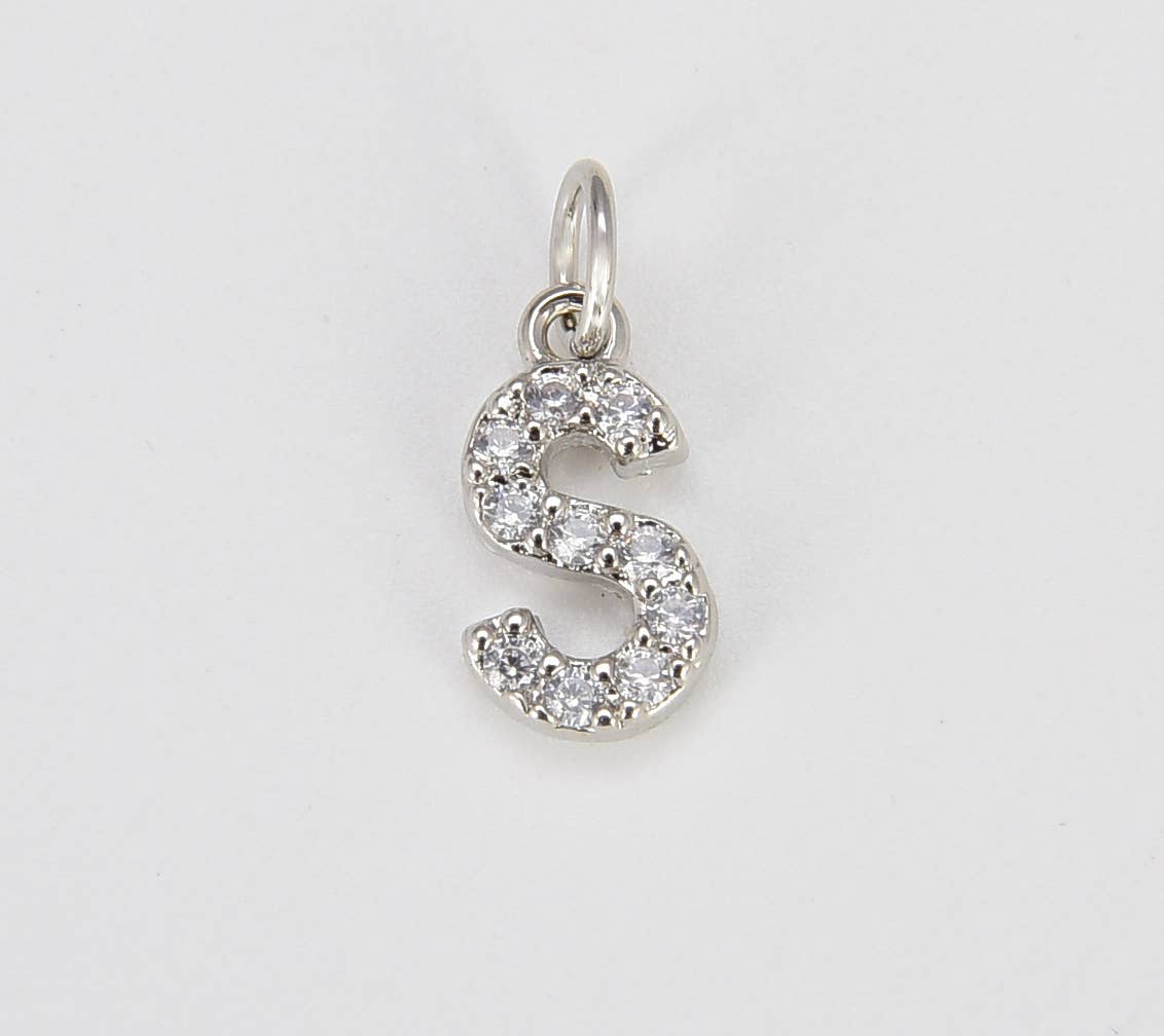 Silver Initial Charms A-Z