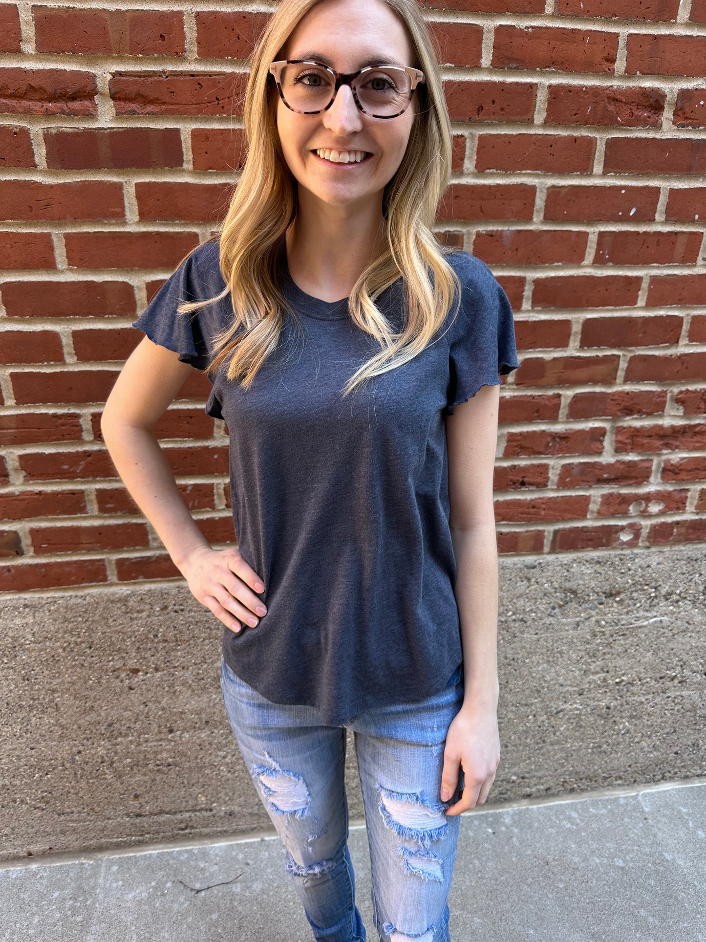 Abby Flutter Tee in SuperNova