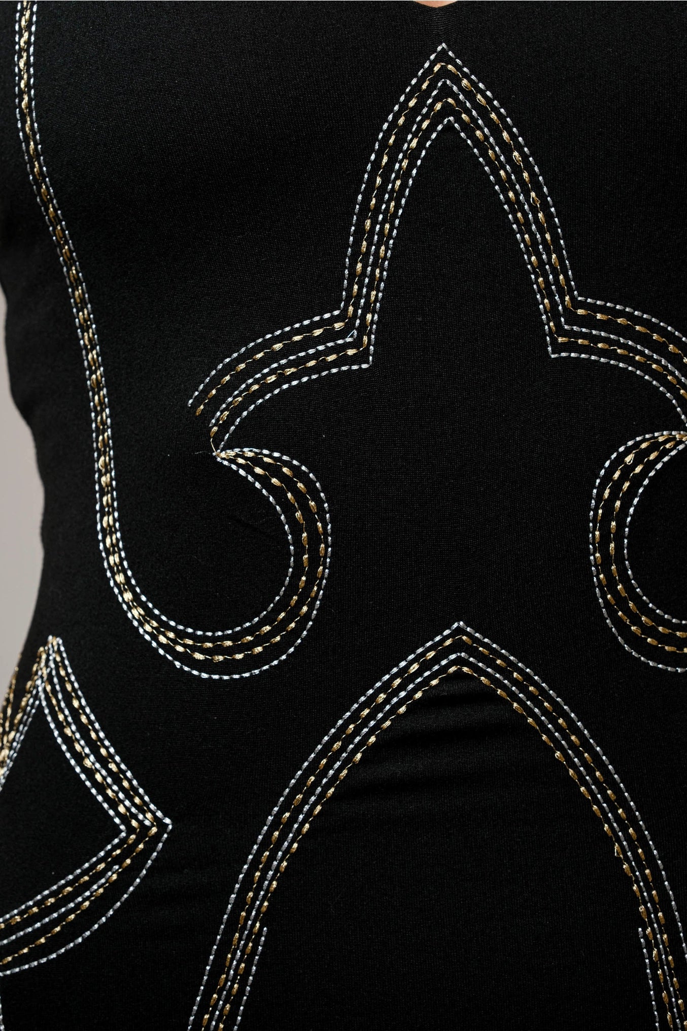 Alex Jersey Plunge Boots Stitch Bodysuit