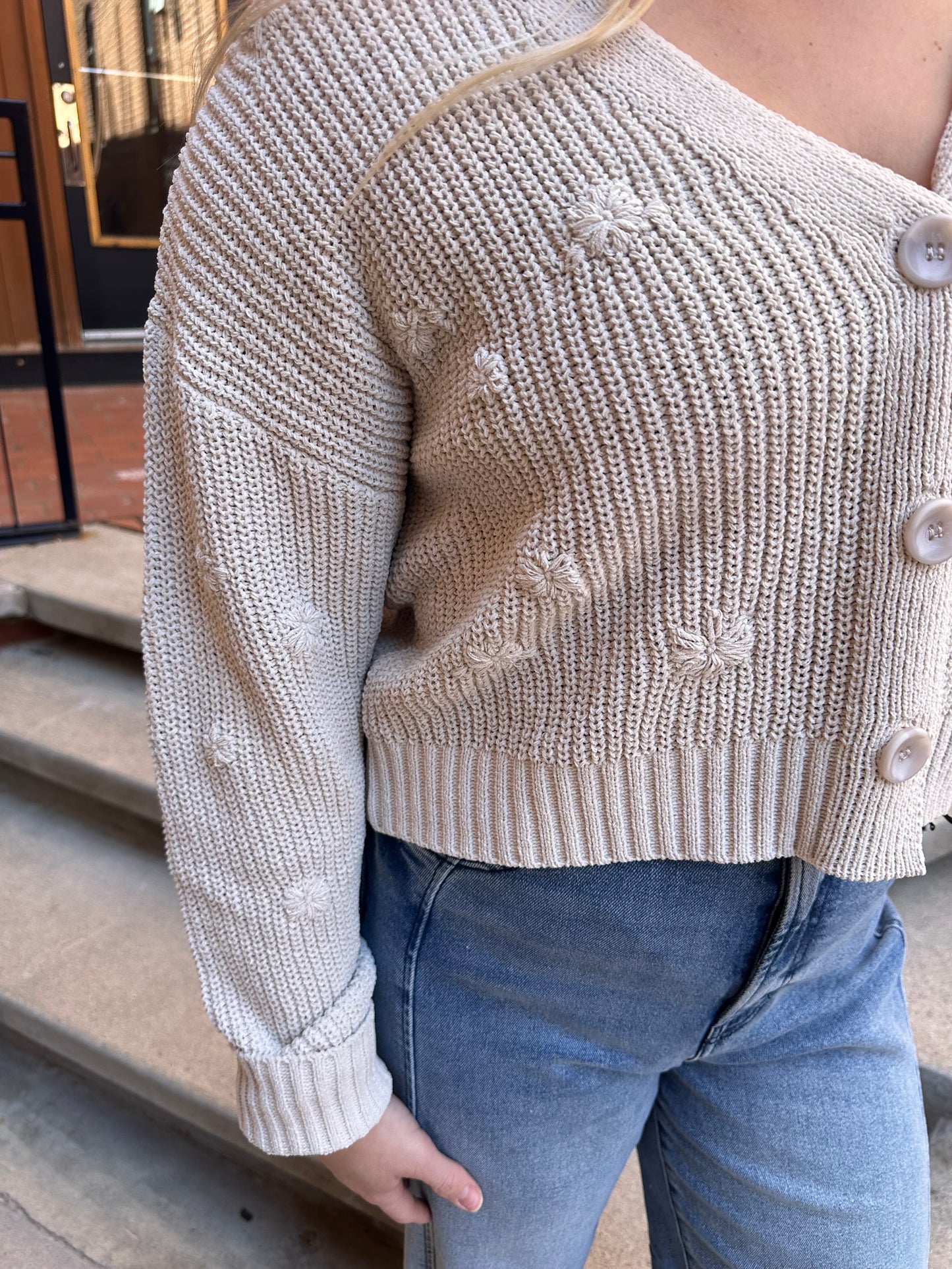 Fleur Cardigan in Parchment