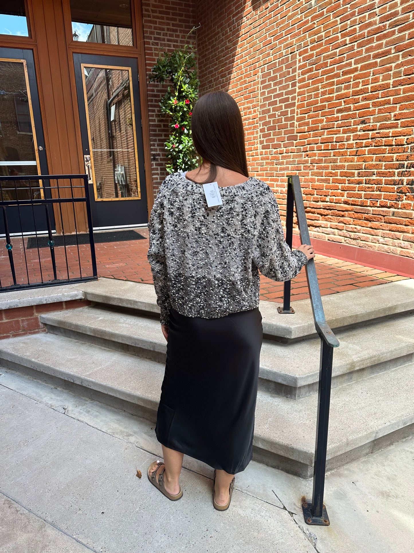 Sophia Grey Ombre Sweater Popcorn