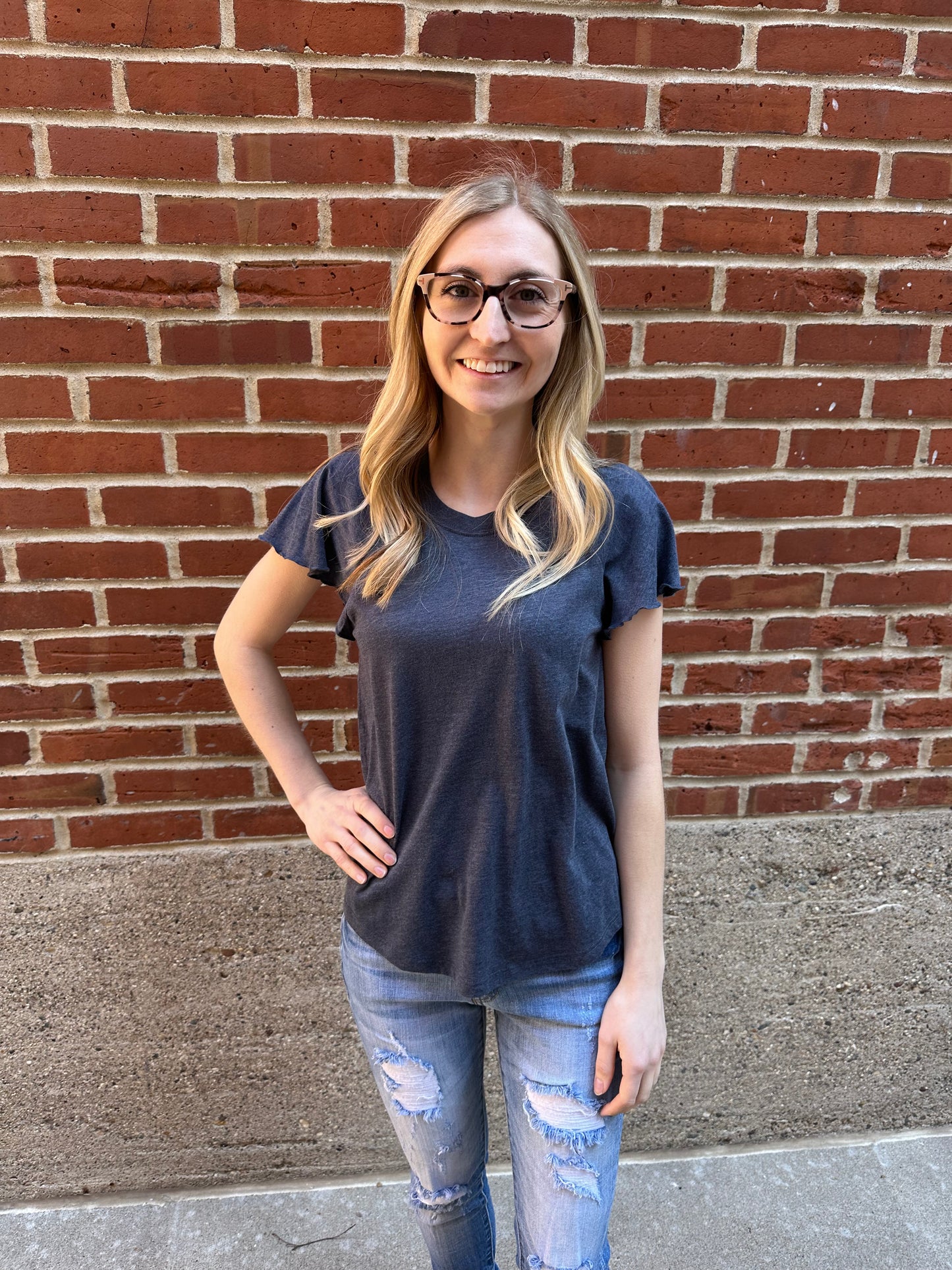 Abby Flutter Tee in SuperNova