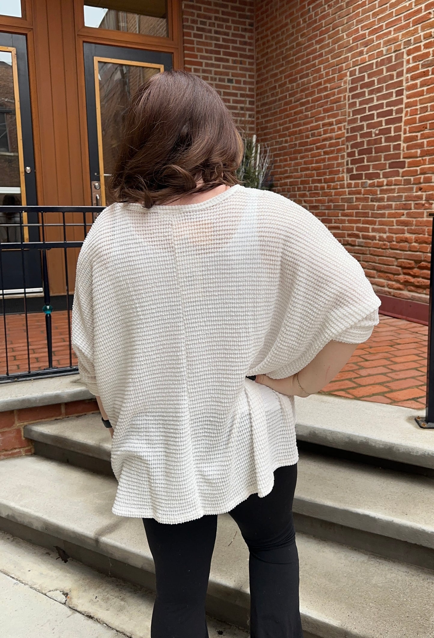 Zoe Jacquard Sweater in Ivory in Plus