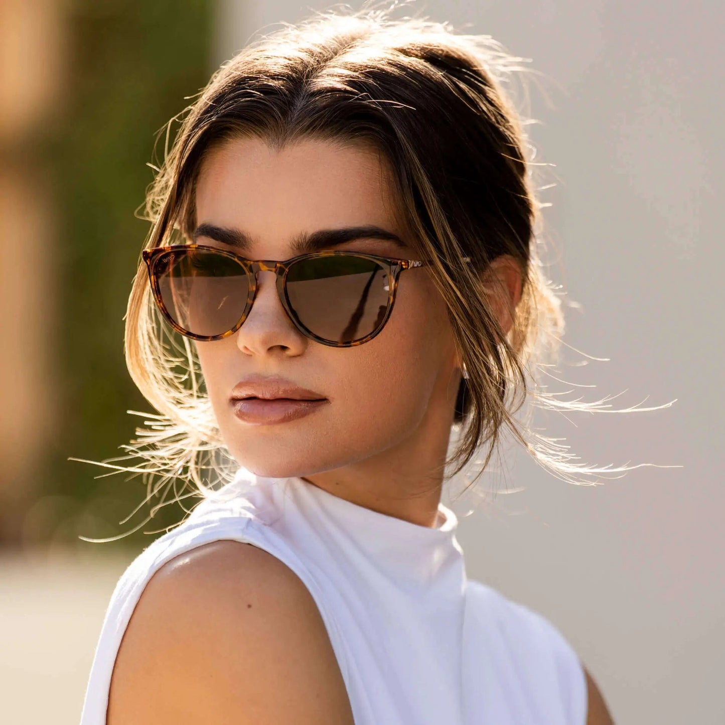 Drew Tortoise Frame with Brown Lens Sunglasses