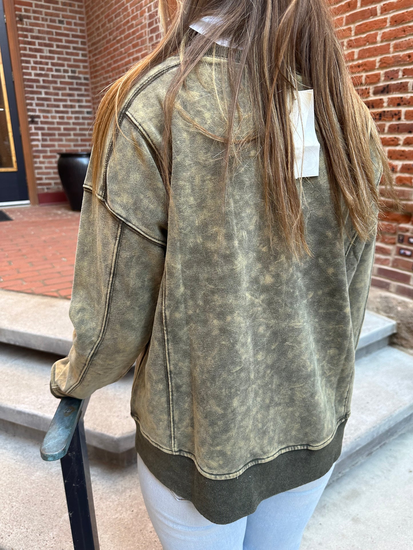 Lillian Fleece Terry Washed Top