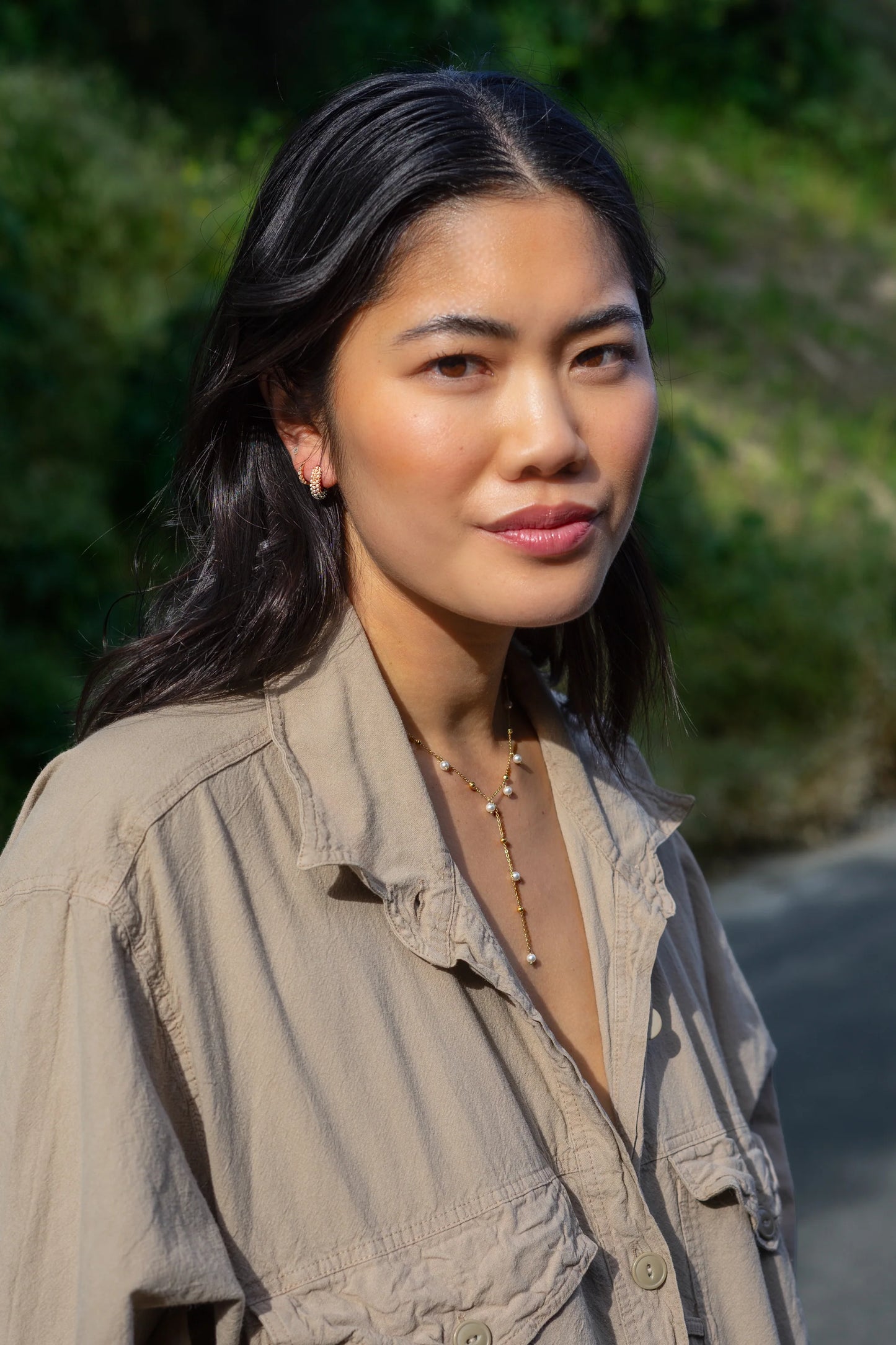 Dax Lariat Necklace in Gold