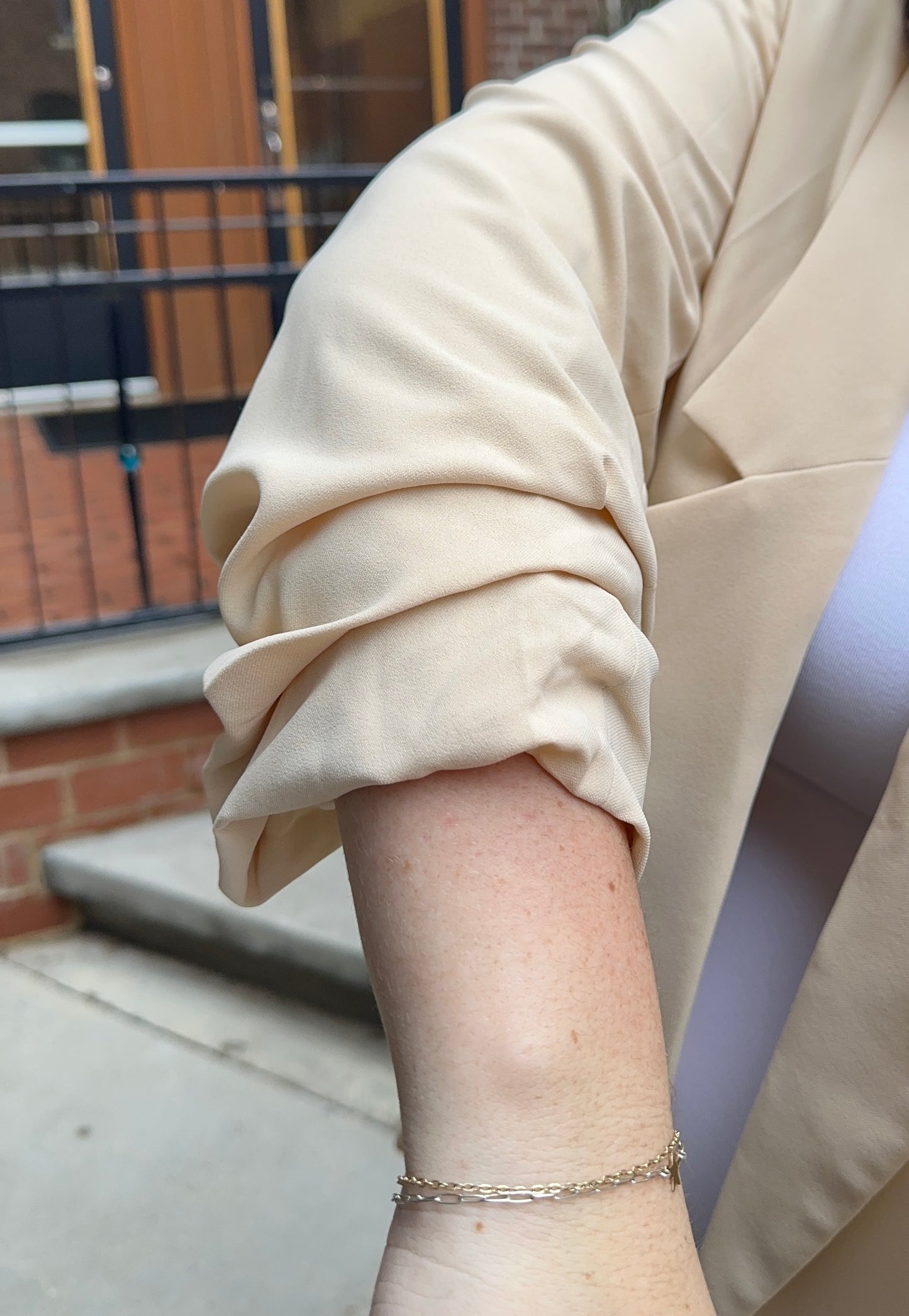 Doris Blazer in Tan in Plus