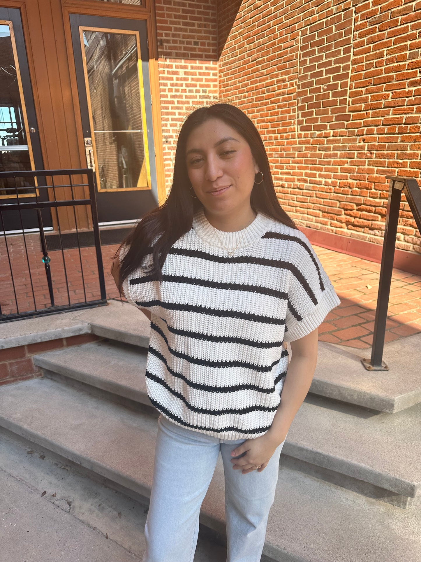 Cami Striped Sleeveless Sweater
