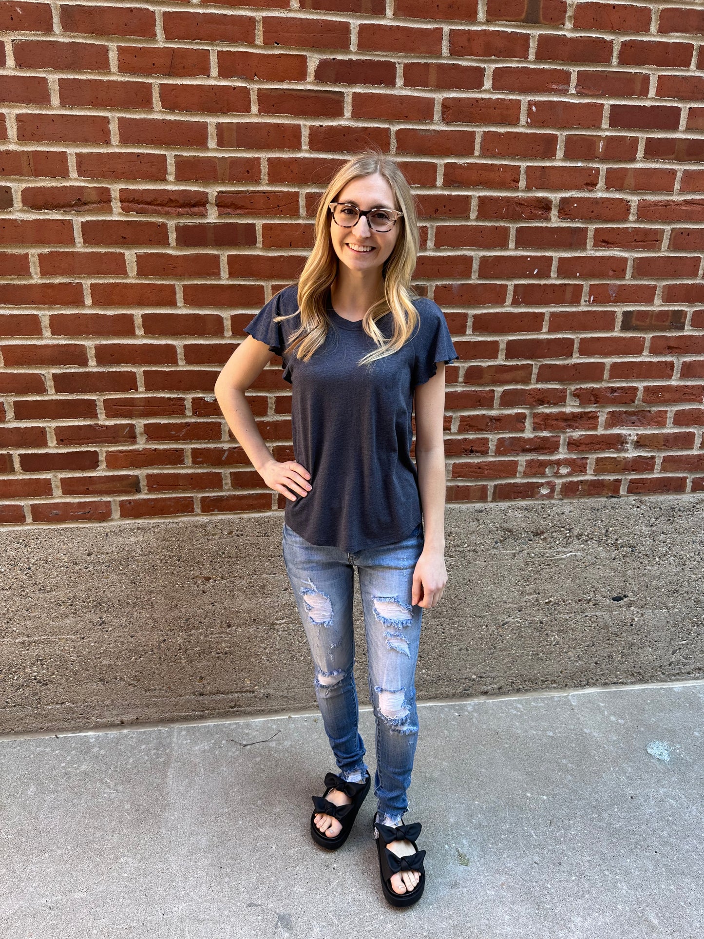 Abby Flutter Tee in SuperNova
