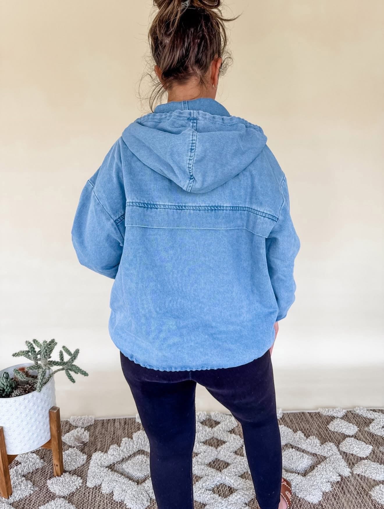 Carlie Denim Half Zip