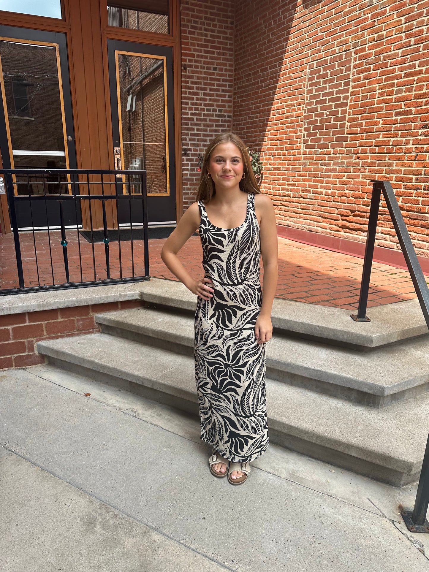 Polanco Palm Midi Dress