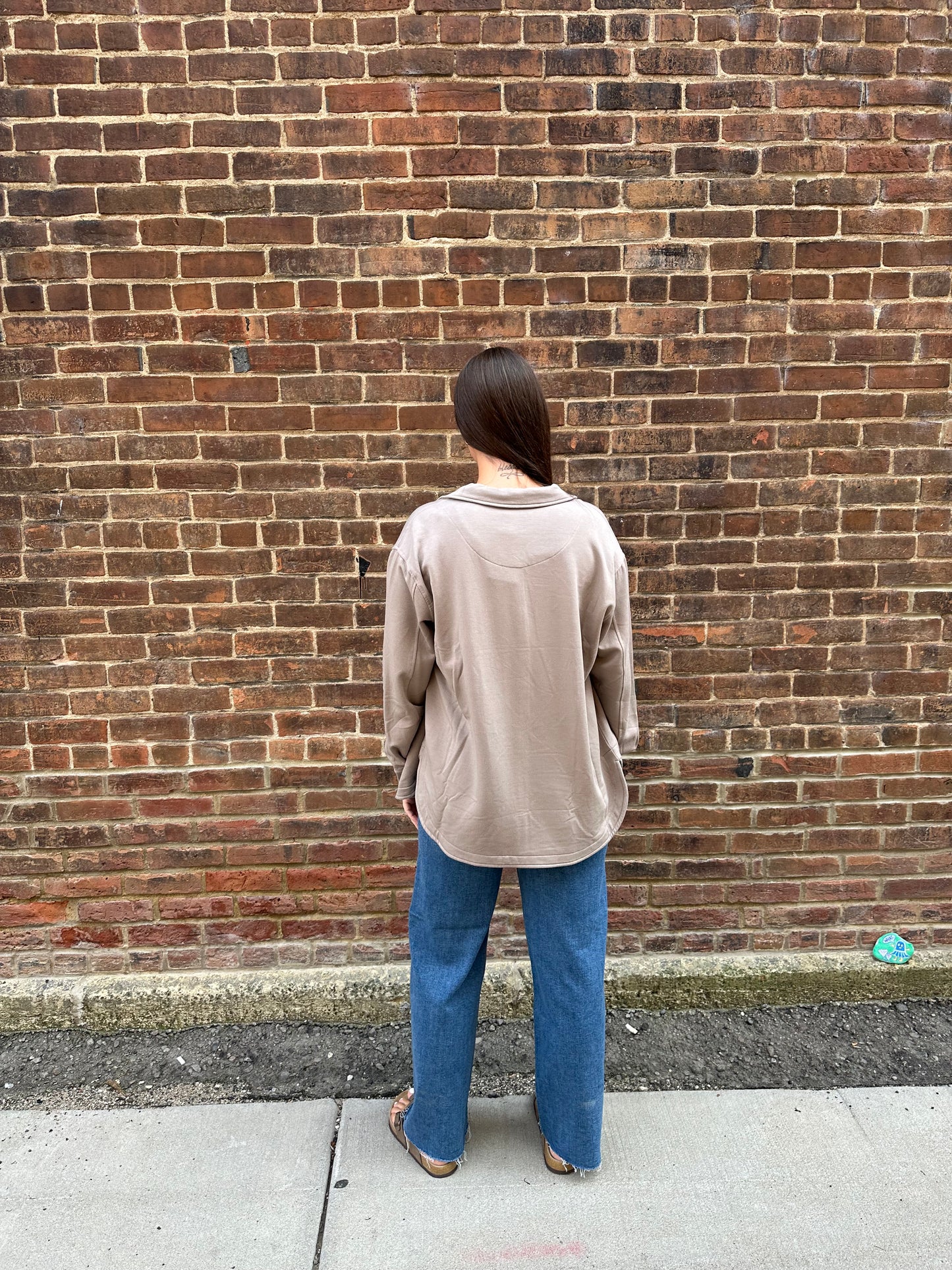 Layover Top in Slate Grey