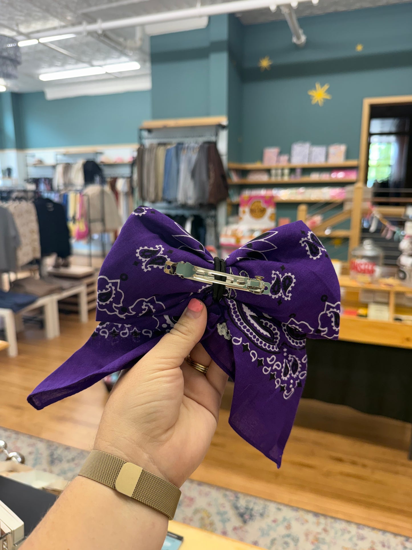 Embroidered School Spirit Wingers in Purple