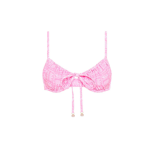 Strawberry Milkshake Ruched Underwire Bra Bikini Top