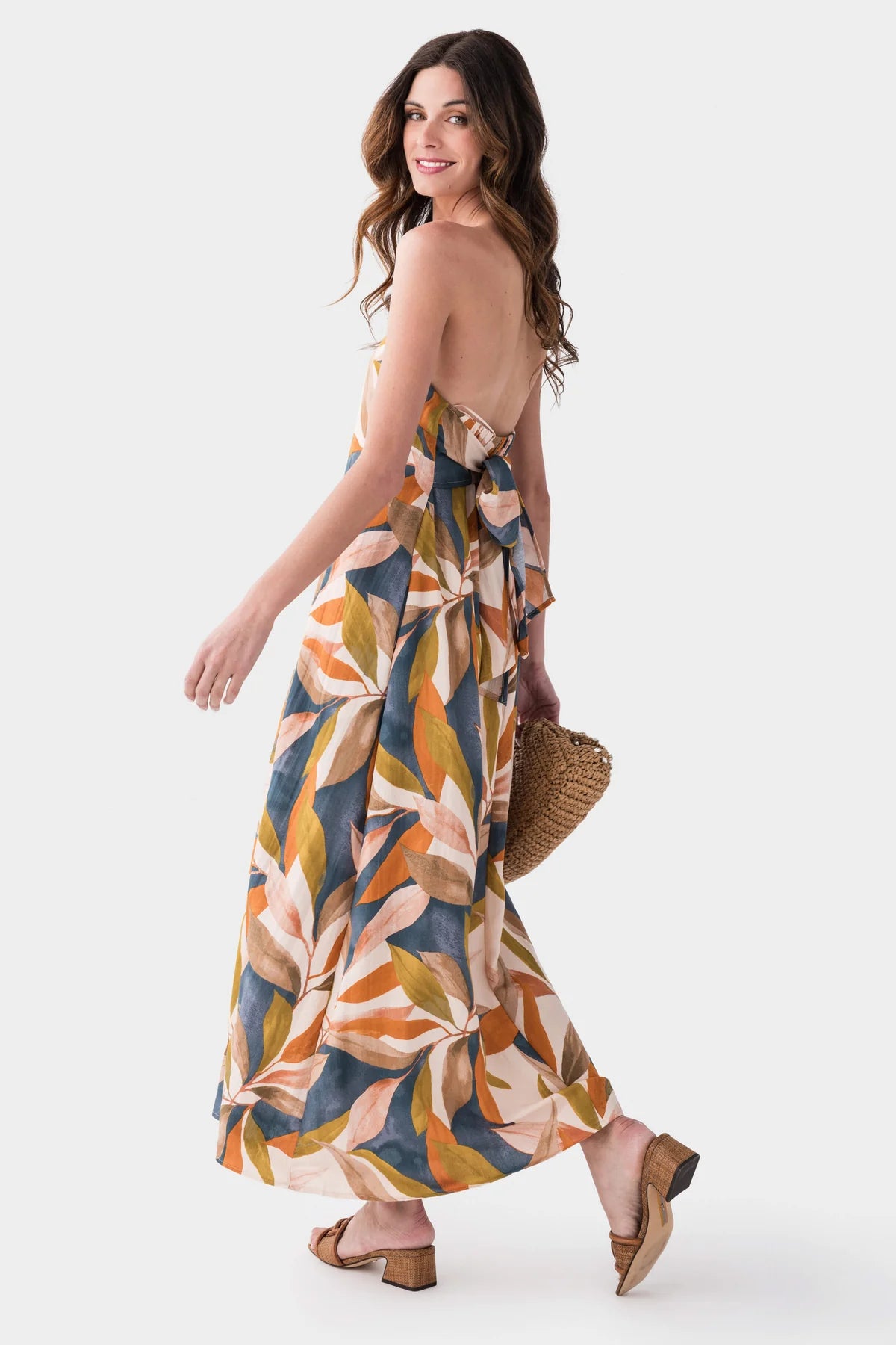 Alayna Persimmon Blue Strapless Dress