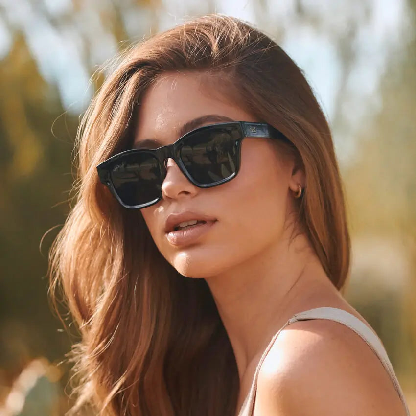 Sedona - Polarized Square Sunglasses in Black