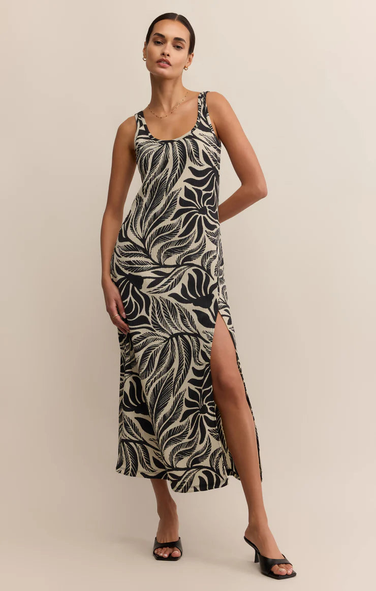Polanco Palm Midi Dress