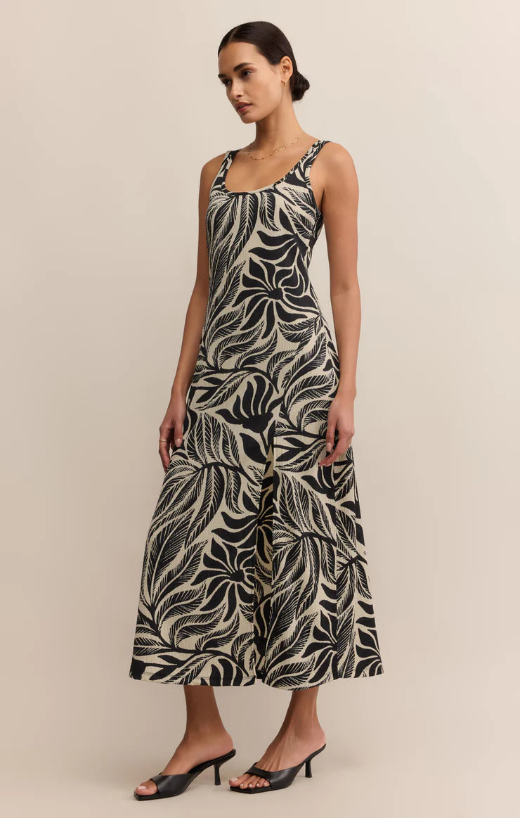 Polanco Palm Midi Dress
