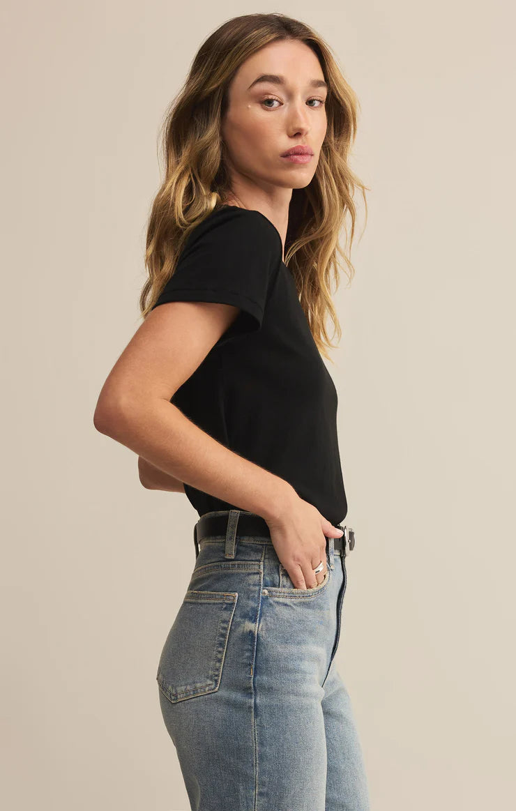 Tourist Knit Jersey Tee in Black