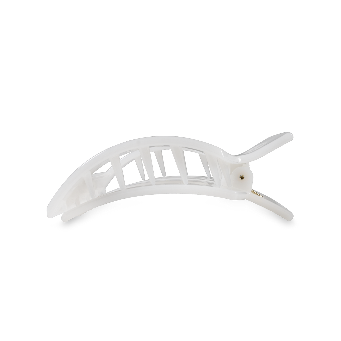 Small Coconut White Square Flat Hair Clip