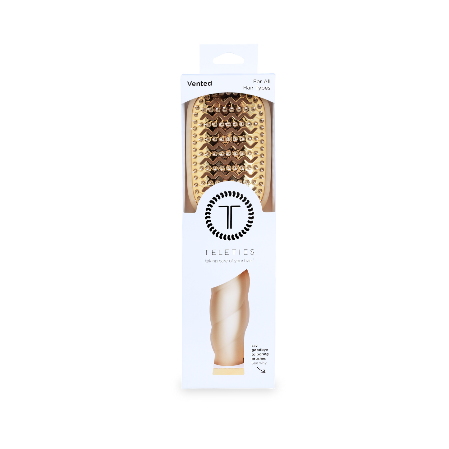 Teleties Vented Hair Brush in Tan