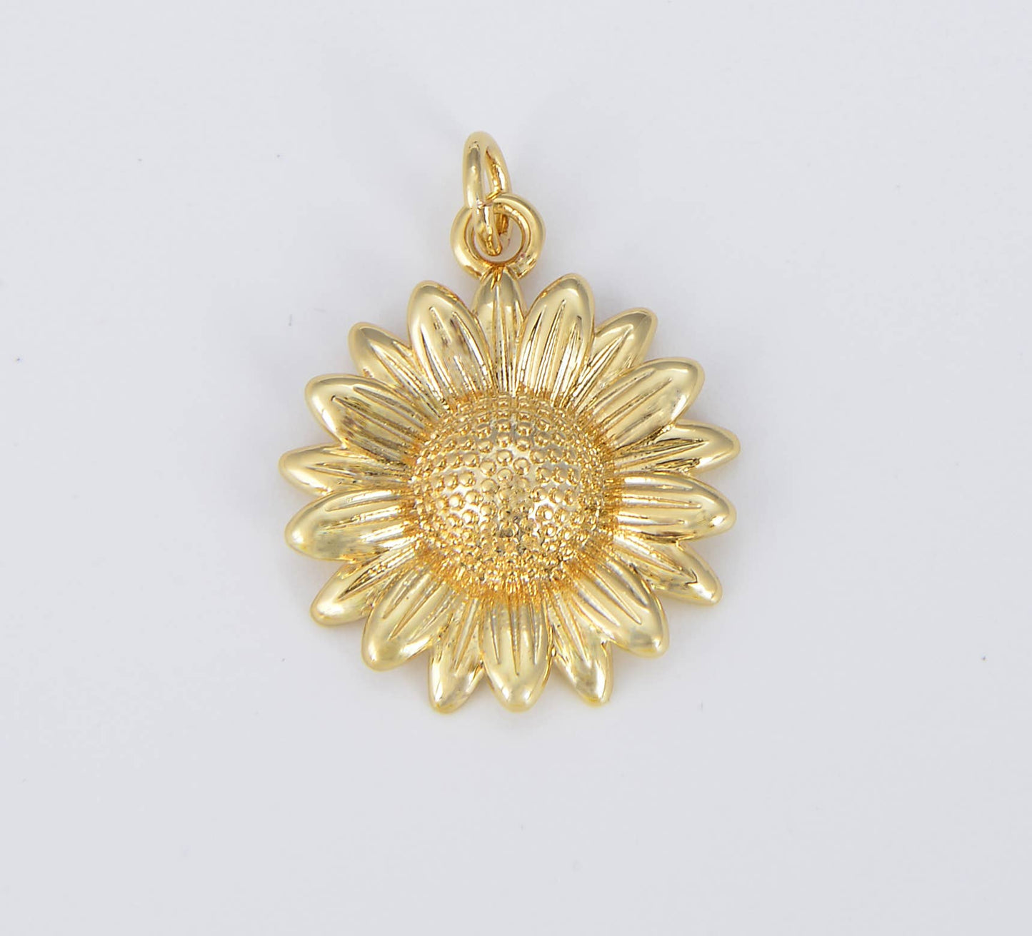 Dainty Sunflower Charm in Gold