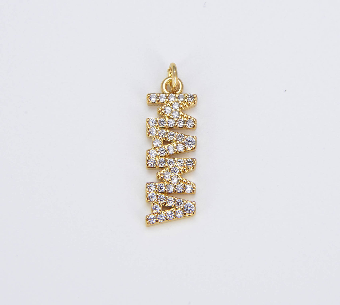 Gold Filled Mama Word Charm Pendant