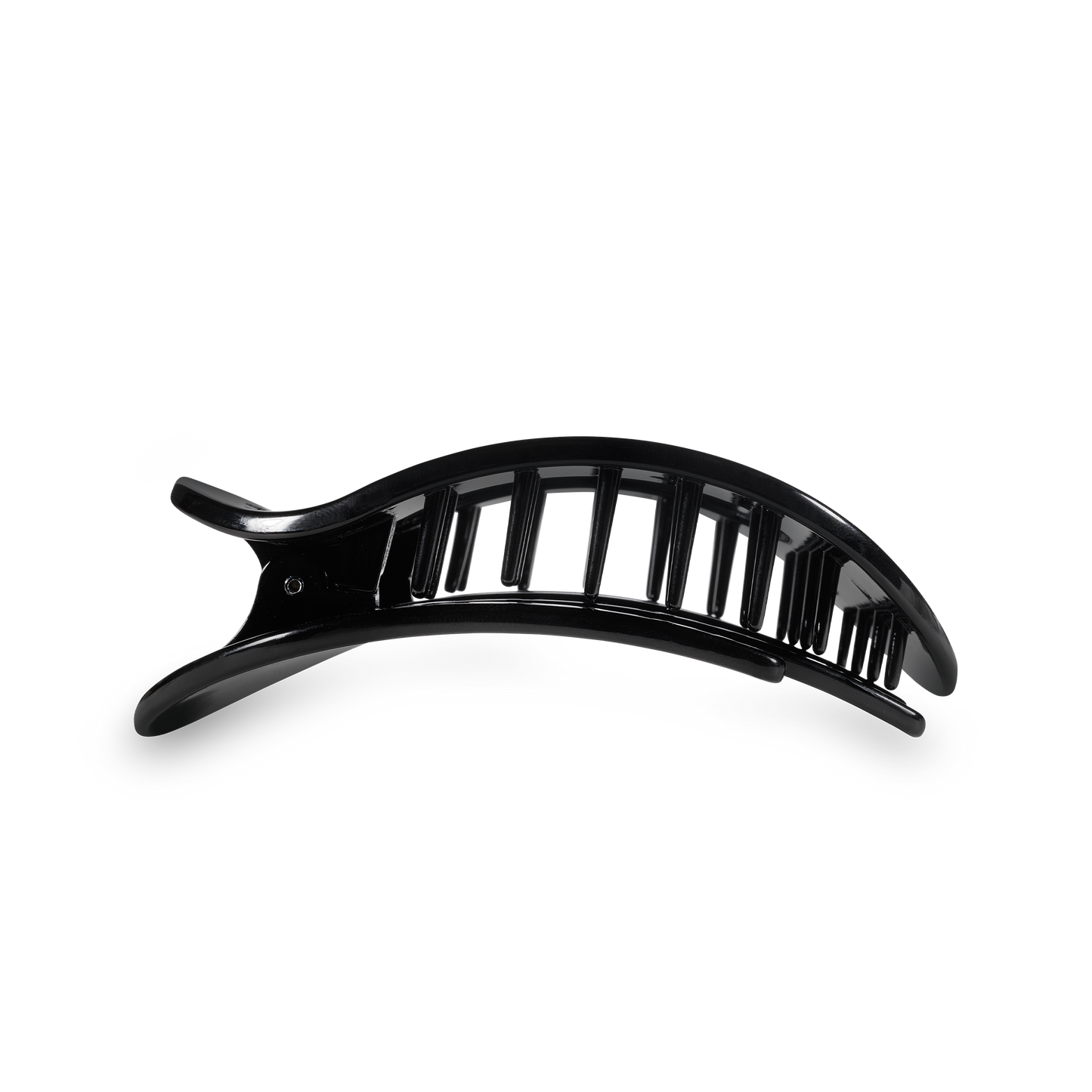 Jet Black Medium Round Flat Hair Clip