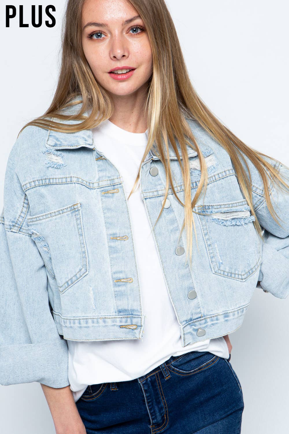 Selena Rhinestone Fringe Jacket in Plus